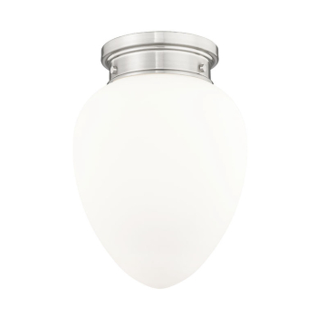 Z-Lite Gideon 10" 1-Light Flush Mount - 120V - Brushed Nickel