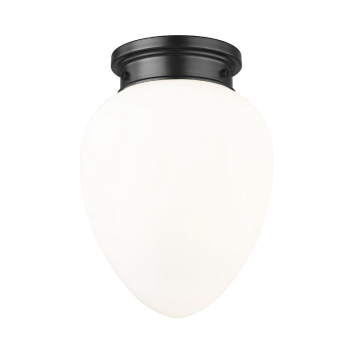 Z-Lite Gideon 10" 1-Light Flush Mount - 120V - Matte Black