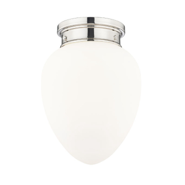 Z-Lite Gideon 10" 1-Light Flush Mount - 120V - Polished Nickel