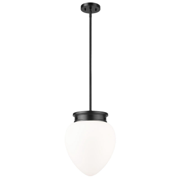 Z-Lite Gideon 12.5" 1-Light Pendant - 120V - Matte Black