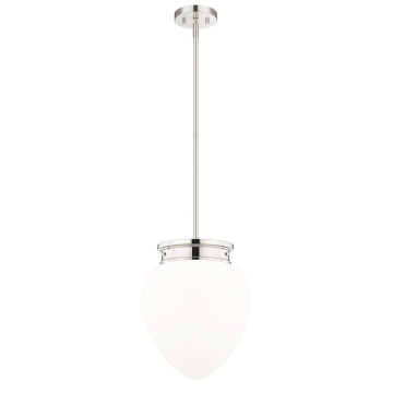 Z-Lite Gideon 12.5" 1-Light Pendant - 120V - Polished Nickel