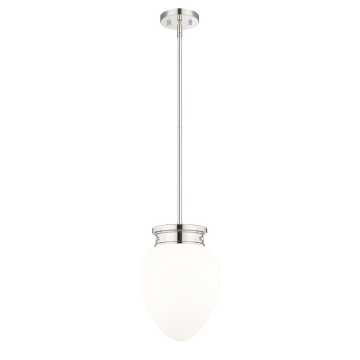 Z-Lite Gideon 10" 1-Light Pendant - 120V - Polished Nickel