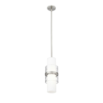 Z-Lite Cayden 1-Light Pendant w/ Down Rod - 120V - Brushed Nickel