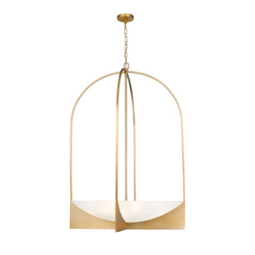 Z-Lite Devon 32" 8-Light Chandelier - 120V - Modern Gold / Sand Blast
