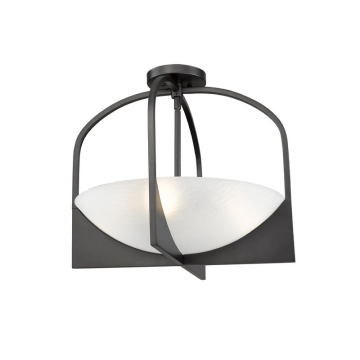 Z-Lite Devon 4-Light Semi Flush Mount - 120V - Matte Black