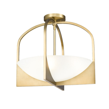 Z-Lite Devon 4-Light Semi Flush Mount - 120V - Modern Gold
