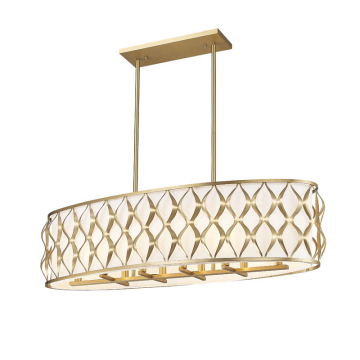 Z-Lite Harden 42" 10-Light Linear Chandelier - 120V - Modern Gold