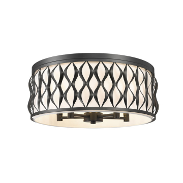 Z-Lite Harden 20" 5-Light Flush mount - 120V - Matte Black