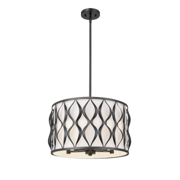 Z-Lite Harden 18" 5-Light Pendant - 120V - Matte Black