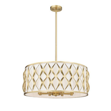 Z-Lite Harden 26" 8-Light Pendant - 120V - Modern Gold