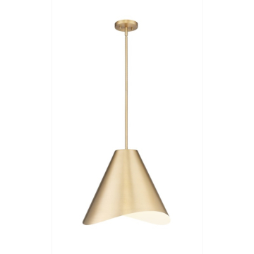 Z-Lite Aria 18" 1-Light Pendant - 120V - Modern Gold / White