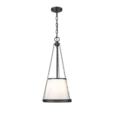 Z-Lite Madeline 12" 4-Light Pendant - 120V - Matte Black / White