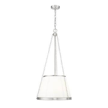 Z-Lite Madeline 18" 5-Light Pendant - 120V - Brushed Nickel / White