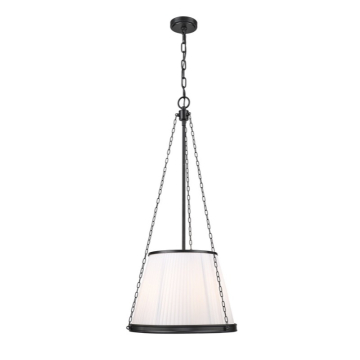 Z-Lite Madeline 18" 5-Light Pendant - 120V - Matte Black / White