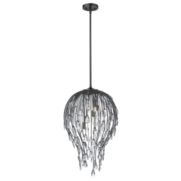 Z-Lite Gabriella 18" 6-Light Pendant - 120V - Matte Black