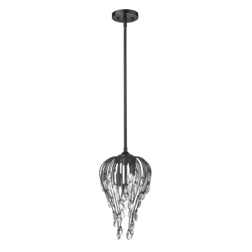 Z-Lite Gabriella 9" 3-Light Pendant - 120V - Matte Black