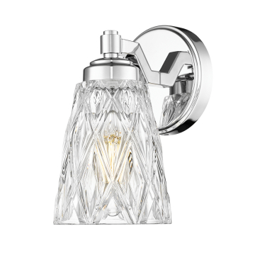 Z-Lite Andree 1-Light Wall Sconce - 120V - Chrome / Clear