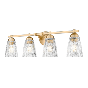Z-Lite Andree 4-Light Vanity - 120V - Modern Gold / Clear