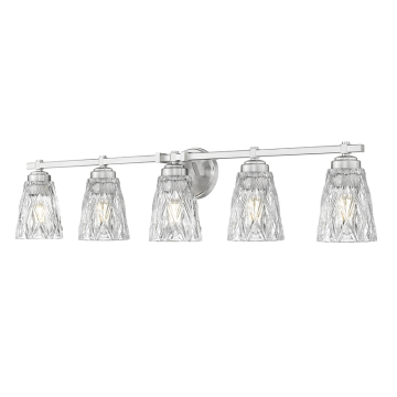 Z-Lite Andree 5-Light Vanity - 120V - Brushed Nickel / Clear