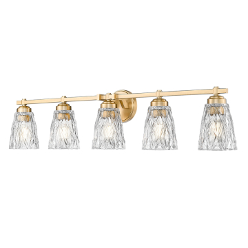 Z-Lite Andree 5-Light Vanity - 120V - Modern Gold / Clear
