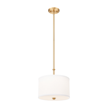 Z-Lite Linden 12" LED 1-Light Pendant - 24W - CCT Selectable - 1,020 Lumens - 120V - Modern Gold / White