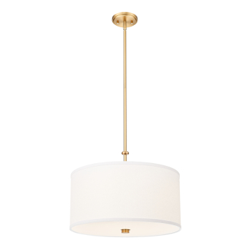 Z-Lite Linden 18" LED 1-Light Pendant - 30W - CCT Selectable - 1,680 Lumens - 120V - Modern Gold / White
