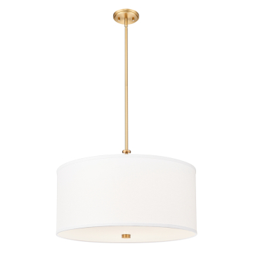 Z-Lite Linden 24" LED 1-Light Pendant - 40W - CCT Selectable - 2,390 Lumens - 120V - Modern Gold / White