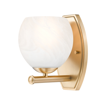 Z-Lite Colette 1-Light Wall Sconce - 120V - Modern Gold / Feathered White