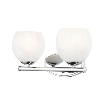 Z-Lite Colette 2-Light Vanity - 120V - Chrome / Feathered White