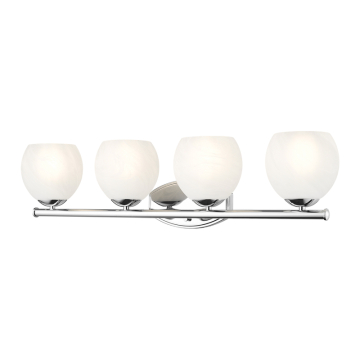 Z-Lite Colette 4-Light Vanity - 120V - Chrome / Feathered White