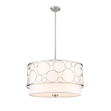 Z-Lite Kendall 4-Light Chandelier - 120V - Brushed Nickel