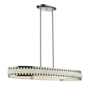 Z-Lite Sevier 36" 7-Light LED Linear Chandelier - 35W - CCT Selectable - 2,100 Lumens - 120V - Chrome