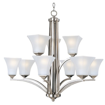 Maxim Lighting Aurora 9-Light Chandelier - 120V - Satin Nickel