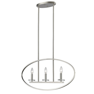Z-Lite Verona 3-Light Linear Chandelier - 120V - Brushed Nickel