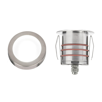 WAC Lighting 2" LED Round Slim Inground Indicator Light - 170 Lumens - 4W - 2700K - 12V - Stainless Steel