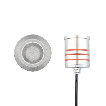 WAC Lighting 2" LED Round Slim Honeycomb Louver Inground Indicator Light - 170 Lumens - 4W - 2700K - 12V - Stainless Steel
