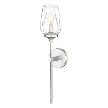 Z-Lite Cassian 1-Light Wall Sconce - 120V - Brushed Nickel / Clear
