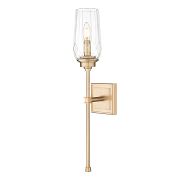 Z-Lite Cosmo 1-Light Wall Sconce - 120V - Modern Gold / Clear