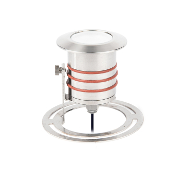 WAC Lighting 2" LED Round Beveled Top Submersible Indicator Light - 170 Lumens - 4W - 3000K - 12V - Stainless Steel