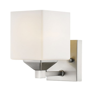 Z-Lite Quube 1-Light Wall Sconce - 120V - Brushed Nickel