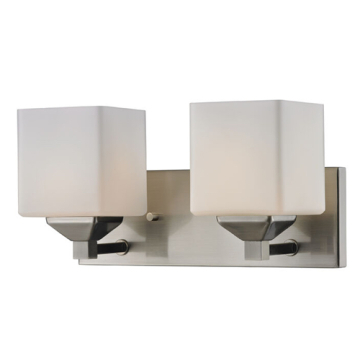 Z-Lite Quube 2-Light Vanity - 120V - Brushed Nickel