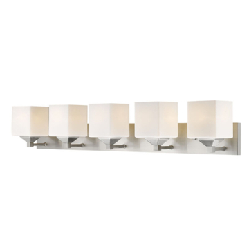 Z-Lite Quube 5-Light Vanity - 120V - Brushed Nickel