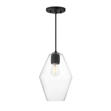 Maxim Lighting Geode Small Pendant - 120V - Black - Clear Glass