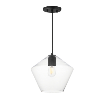 Maxim Lighting Geode Large Pendant - 120V - Black - Clear Glass