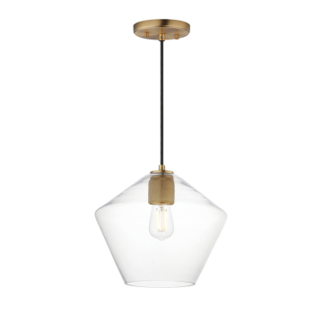 Maxim Lighting Geode Large Pendant - 120V - Natural Aged Brass - Clear Glass