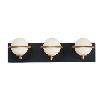 Maxim Lighting Revolve 3-Light Bath Vanity Light - 120V - Black / Gold