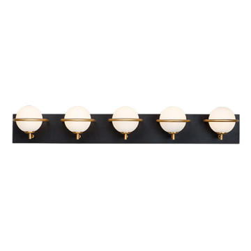 Maxim Lighting Revolve 5-Light Bath Vanity Light - 120V - Black / Gold