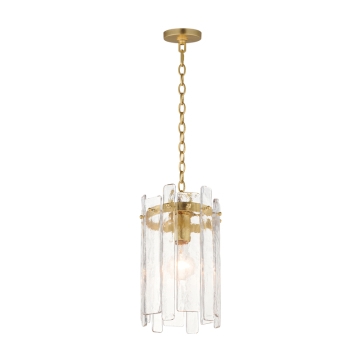 Maxim Lighting Warren 1-Light Pendant - 120V - Dark Bronze - Artisan Glass