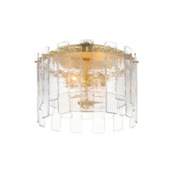 Maxim Lighting Warren 2-Light Flush Mount - 120V - Gold Leaf - Artisan Glass