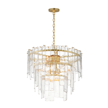 Maxim Lighting Warren 9-Light Pendant - 120V - Gold Leaf - Artisan Glass